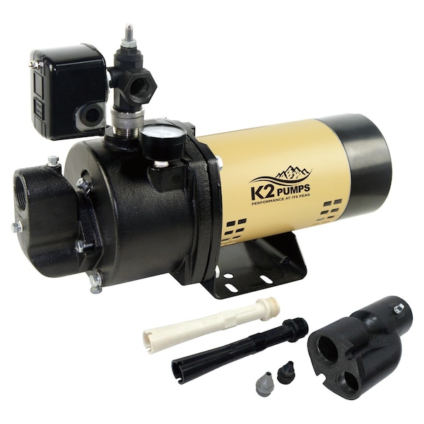 K2 Pumps 3/4 HP Cast Iron Convertible Jet Pump WPD07501K | Zoro